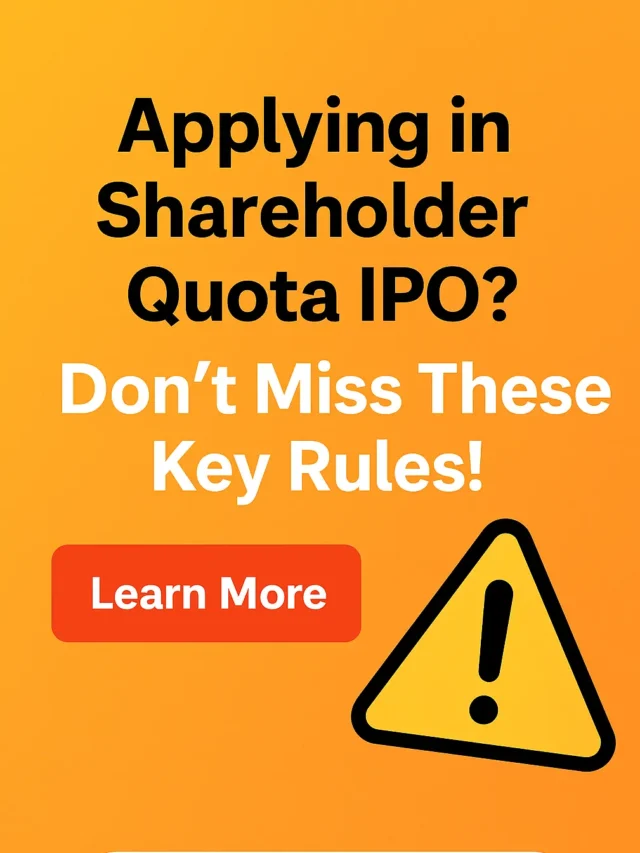 Important Points to be noted Before Applying in Shareholders Quota IPO